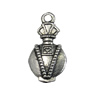 Pendant/Charm, Fashion Zinc Alloy Jewelry Findings, Lead-free, 10x20mm, Sold by Bag