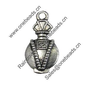 Pendant/Charm, Fashion Zinc Alloy Jewelry Findings, Lead-free, 10x20mm, Sold by Bag