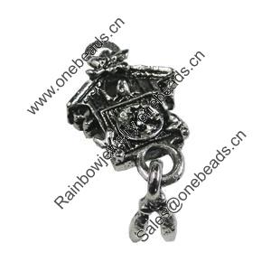 Pendant/Charm, Fashion Zinc Alloy Jewelry Findings, Lead-free, 12x20mm, Sold by Bag