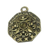 Pendant/Charm, Fashion Zinc Alloy Jewelry Findings, Lead-free, 17x21mm, Sold by Bag