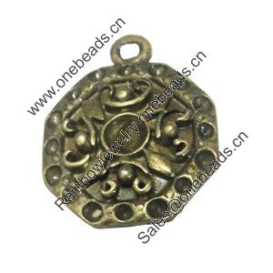 Pendant/Charm, Fashion Zinc Alloy Jewelry Findings, Lead-free, 17x21mm, Sold by Bag