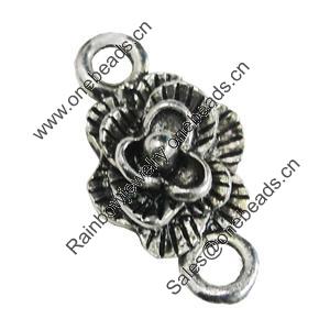 Connector, Fashion Zinc Alloy Jewelry Findings, Lead-free, 10mm, Sold by Bag