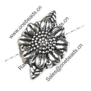 Fashion Bead, Zinc Alloy Jewelry Findings, Lead-free, 9x10mm hole:2mm，Sold by Bag