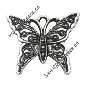 Pendant/Charm, Fashion Zinc Alloy Jewelry Findings, Lead-free, 24x20mm, Sold by Bag