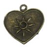 Pendant/Charm, Fashion Zinc Alloy Jewelry Findings, Lead-free, 20mm, Sold by Bag