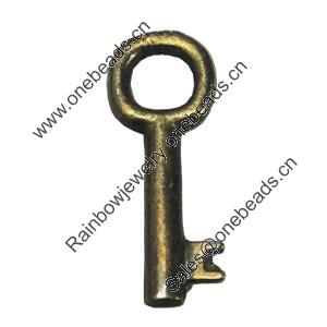 Pendant/Charm, Fashion Zinc Alloy Jewelry Findings, Lead-free, 7x20mm, Sold by Bag