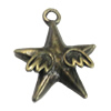 Pendant/Charm, Fashion Zinc Alloy Jewelry Findings, Lead-free, 18x20mm, Sold by Bag