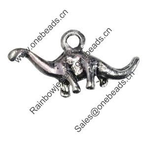 Pendant/Charm, Fashion Zinc Alloy Jewelry Findings, Lead-free, 14x10mm, Sold by Bag