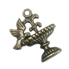 Pendant/Charm, Fashion Zinc Alloy Jewelry Findings, Lead-free, 18x20mm, Sold by Bag