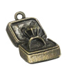 Pendant/Charm, Fashion Zinc Alloy Jewelry Findings, Lead-free, 14x20mm, Sold by Bag