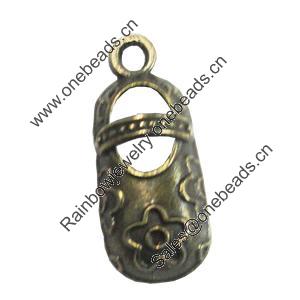 Pendant/Charm, Fashion Zinc Alloy Jewelry Findings, Lead-free, 8x20mm, Sold by Bag