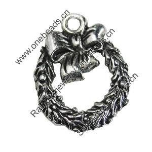 Pendant/Charm, Fashion Zinc Alloy Jewelry Findings, Lead-free, 10mm, Sold by Bag