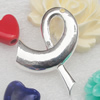 Zinc Alloy Charm, silver color, Nickel-free & Lead-free, 34x37mm, Sold by PC 