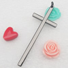 Zinc Alloy Pendant, Cross, Plumbum black, 28x75mm, Sold by PC ( stock:620pcs )