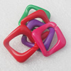 Acrylic Chains, Fashion jewelry chains, Mixed Color, Link's size:27x27mm, Sold by Bag