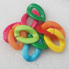 Acrylic Chains, Fashion jewelry chains, Mixed Color, Link's size:20x29mm, Sold by Bag
