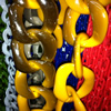 Acrylic Chains, Fashion jewelry chains, Mixed Color, Link's size: about 30mm, Sold by Bag