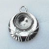 Pendant/Charm, Fashion Zinc Alloy Jewelry Findings, Lead-free, Flat Round 57x69mm, Sold by Bag