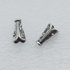 Bead caps, Fashion Zinc Alloy Jewelry Findings, Lead-free, 12x8mm, Hole:1.5mm,5mm, Sold by Bag