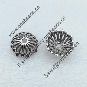 Bead caps, Fashion Zinc Alloy Jewelry Findings, Lead-free, 19x6mm, Sold by Bag