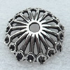 Bead caps, Fashion Zinc Alloy Jewelry Findings, Lead-free, 19x6mm, Sold by Bag