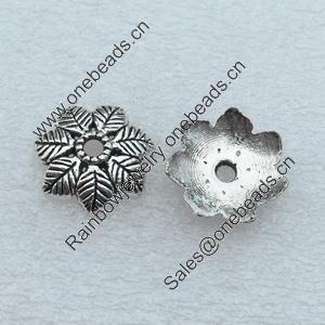 Bead caps, Fashion Zinc Alloy Jewelry Findings, Lead-free, 14x4mm, Sold by Bag