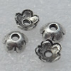 Bead caps, Fashion Zinc Alloy Jewelry Findings, Lead-free, 4x2mm, Sold by Bag