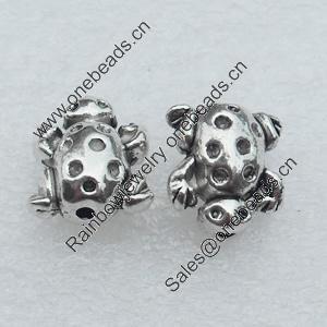 Beads, Fashion Zinc Alloy Jewelry Findings, Lead-free, 12x11mm, Sold by Bag