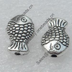 Beads, Fashion Zinc Alloy Jewelry Findings, Lead-free, Animal 11x7mm hole:1mm, Sold by Bag