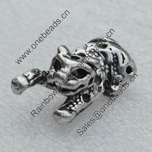 Beads, Fashion Zinc Alloy Jewelry Findings, Lead-free, Animal 20x11mm hole:1mm, Sold by Bag