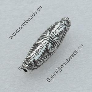 Beads, Fashion Zinc Alloy Jewelry Findings, Lead-free, 23x7mm hole:1mm, Sold by Bag