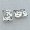 Beads, Fashion Zinc Alloy Jewelry Findings, Lead-free, 14x10mm hole:1mm, Sold by Bag