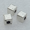 Beads, Fashion Zinc Alloy Jewelry Findings, Lead-free, 4x4mm hole:1mm, Sold by Bag