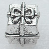 Europe Beads, Fashion Zinc Alloy Jewelry Findings, Lead-free, 9x9mm, hole:3.5mm, Sold by Bag