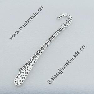 Bookmark, Fashion Zinc Alloy Jewelry Findings, Lead-free, 121x22mm, Sold by Bag