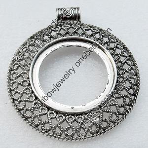 Zinc Alloy Cabochon Settings, Fashion jewelry findings, 61mm, inner dia:40mm, Sold by bag