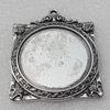 Zinc Alloy Cabochon Settings, Fashion jewelry findings, 45x42mm, inner dia:34mm, Sold by bag