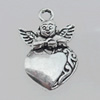 Pendant/Charm, Fashion Zinc Alloy Jewelry Findings, Lead-free, Angel 24x16mm, Sold by Bag