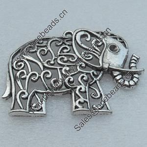 Pendant/Charm, Fashion Zinc Alloy Jewelry Findings, Lead-free, Animal 54x39mm, Sold by Bag
