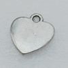 Pendant/Charm, Fashion Zinc Alloy Jewelry Findings, Lead-free, Heart 16x14mm, Sold by Bag