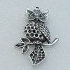 Pendant/Charm, Fashion Zinc Alloy Jewelry Findings, Lead-free, Animal 54x33mm, Sold by Bag