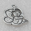 Pendant/Charm, Fashion Zinc Alloy Jewelry Findings, Lead-free, 18x18mm, Sold by Bag