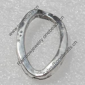 Zinc Alloy Donut, Fashion jewelry findings Lead-free, 25x15mm, Sold by Bag