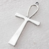 Pendant, Zinc Alloy Jewelry Findings, Lead-free, Cross 29x56mm, Sold by Bag （Stock:5bags）