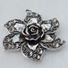Pendant/Charm, Fashion Zinc Alloy Jewelry Findings, Lead-free, Flower 64mm, Sold by Bag