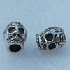 Europe Beads, Fashion Zinc Alloy Jewelry Findings, Lead-free, 12x11mm, hole:5mm, Sold by Bag