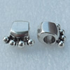 Europe Beads, Fashion Zinc Alloy Jewelry Findings, Lead-free, 7x12mm, hole:5mm, Sold by Bag
