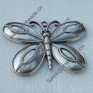 Pendant/Charm, Fashion Zinc Alloy Jewelry Findings, Lead-free, Animal 72x50mm, Sold by Bag