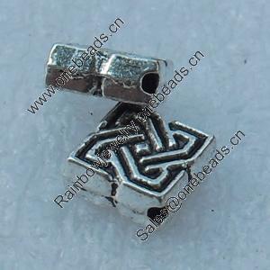 Beads, Fashion Zinc Alloy Jewelry Findings, Lead-free, 6.5x6.5mm, hole:1mm, Sold by Bag