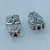 Beads, Fashion Zinc Alloy Jewelry Findings, Lead-free,10x6mm, hole:1mm, Sold by Bag